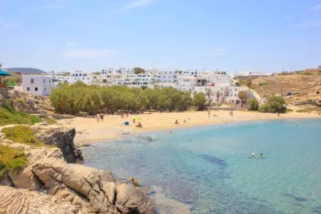 People at Paros piperi beach