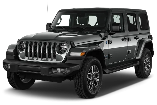 Jeep Wrangler 4xe Hybrid available for rent in Paros at Chaniotis Paros Rentals